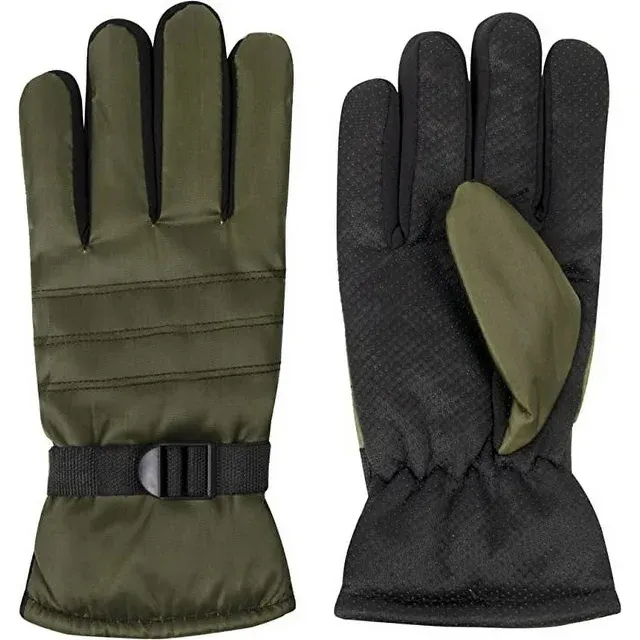 1 Pair of Adult One Size Insulated Waterproof Windproof Cold Winter Weather Gloves for Snow ZB111