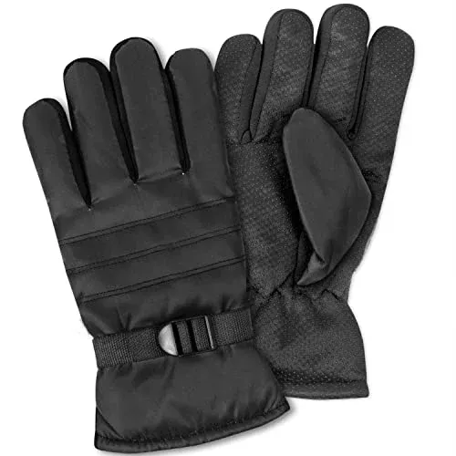 1 Pair of Adult One Size Insulated Waterproof Windproof Cold Winter Weather Gloves for Snow ZB111