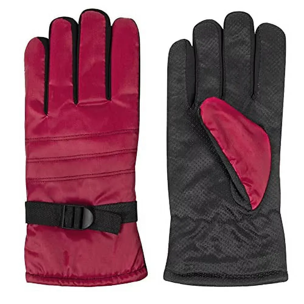 1 Pair of Adult One Size Insulated Waterproof Windproof Cold Winter Weather Gloves for Snow ZB111