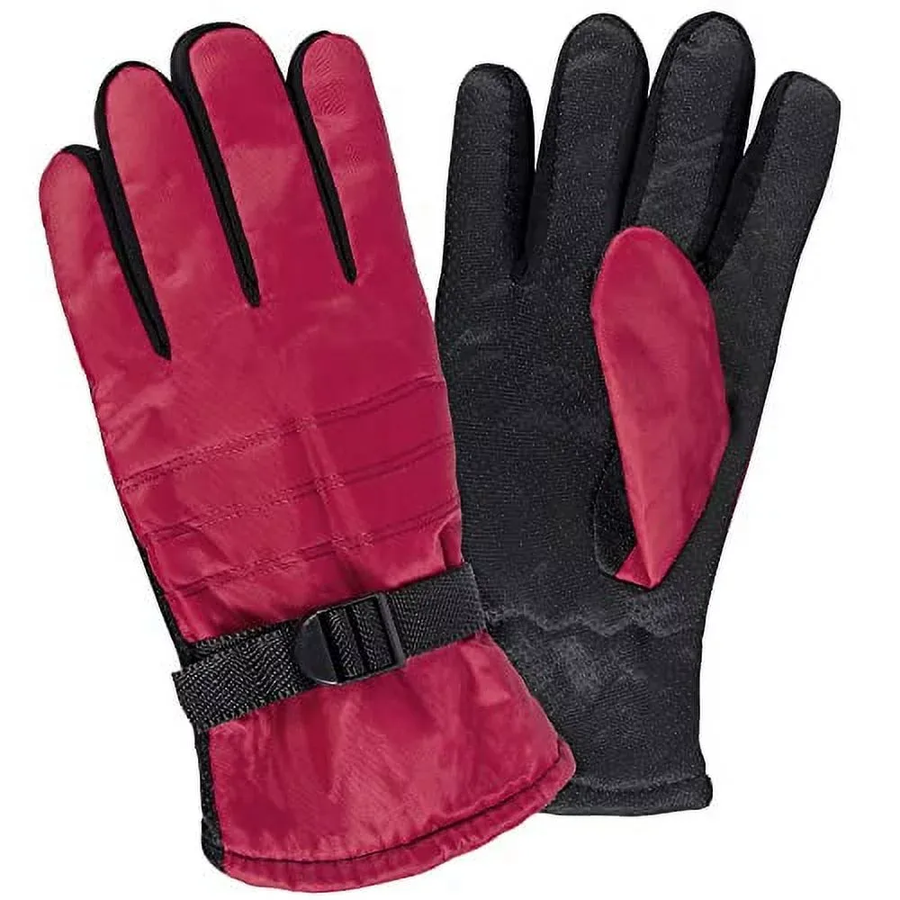 1 Pair of Adult One Size Insulated Waterproof Windproof Cold Winter Weather Gloves for Snow ZB111