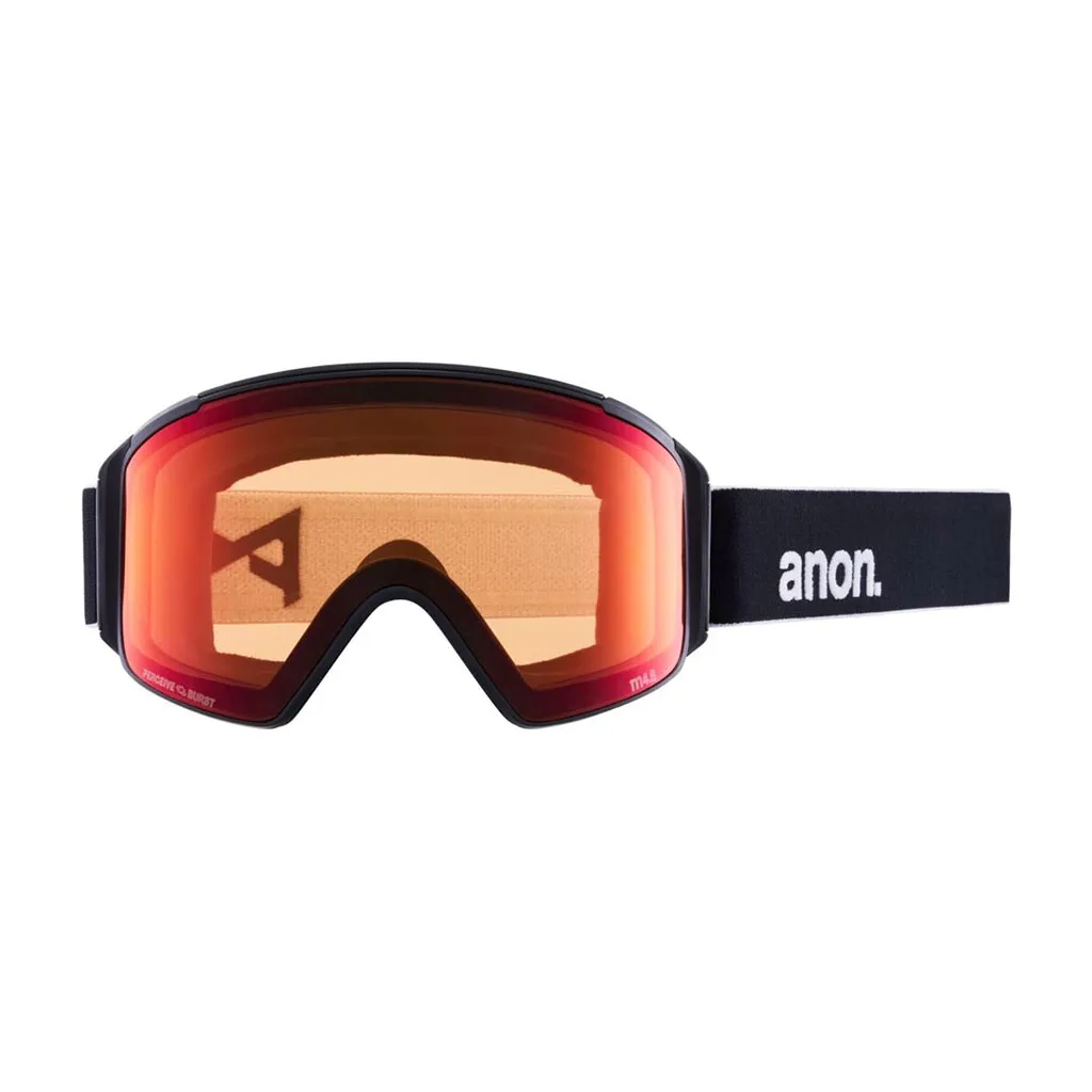 Anon M4S Cylindrical Goggle - Black/Sun Red