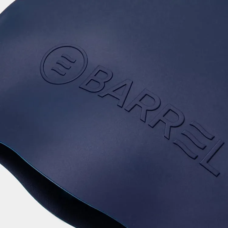 Barrel Basic Embossing Silicone Swim Cap-NAVY