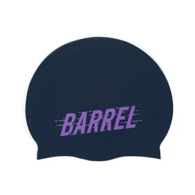 Barrel Rush Silicone Swim Cap-NAVY