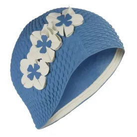 Blue Vintage Style Flower Swim Hat by Fashy