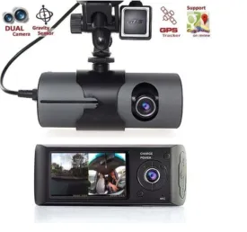 Car DVR Camera Video Recorder Dash Cam G-Sensor GPS Dual Len Cam 2.7"