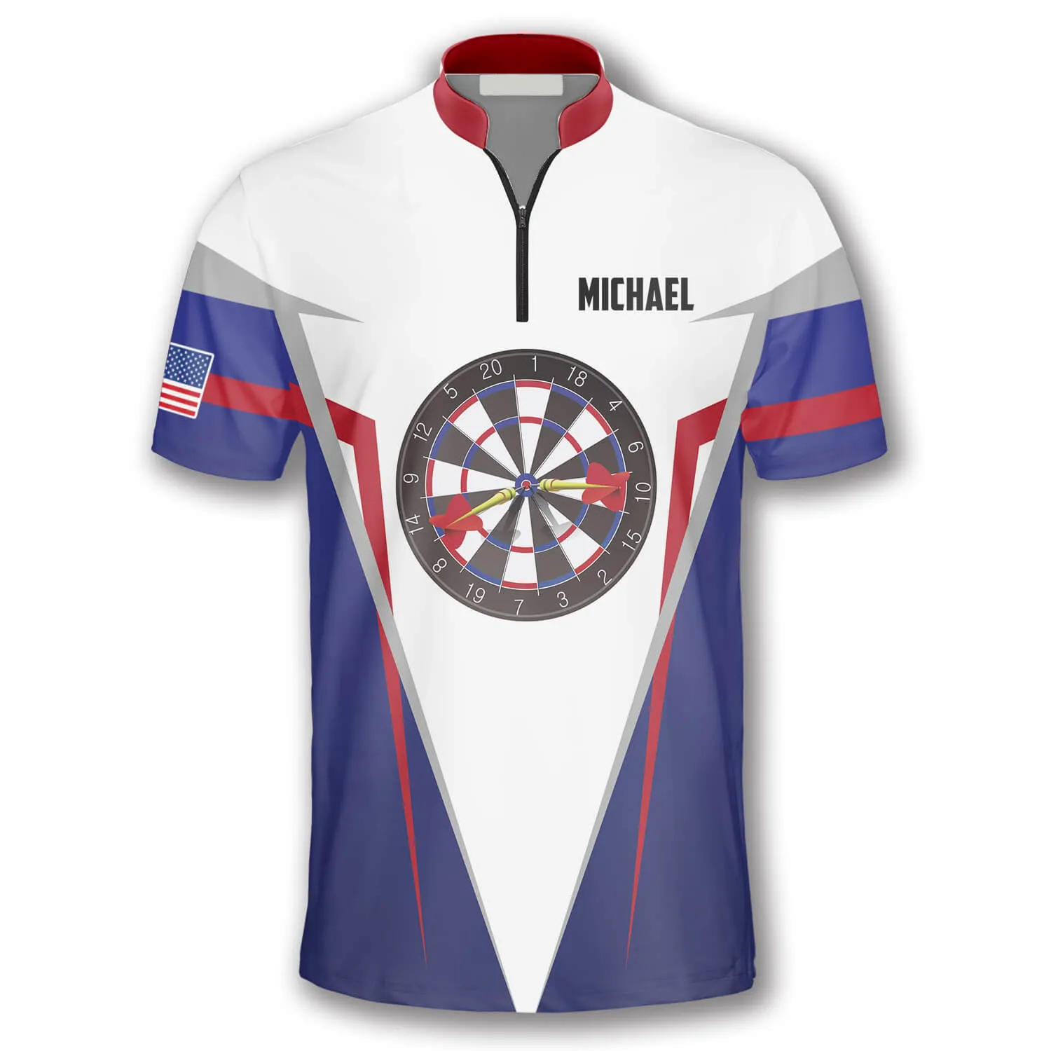 Dart Board USA Custom Darts Jerseys for Men, Personalized Name Team Name Dart Shirt, Dart USA Shirt