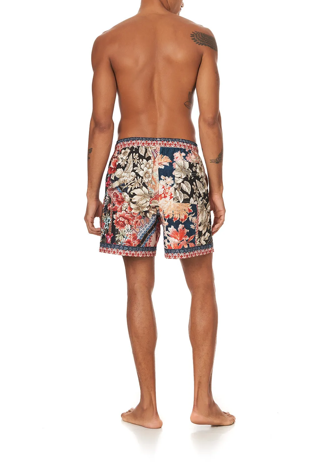 ELASTIC WAIST BOARDSHORT MEADOW HE WROTE