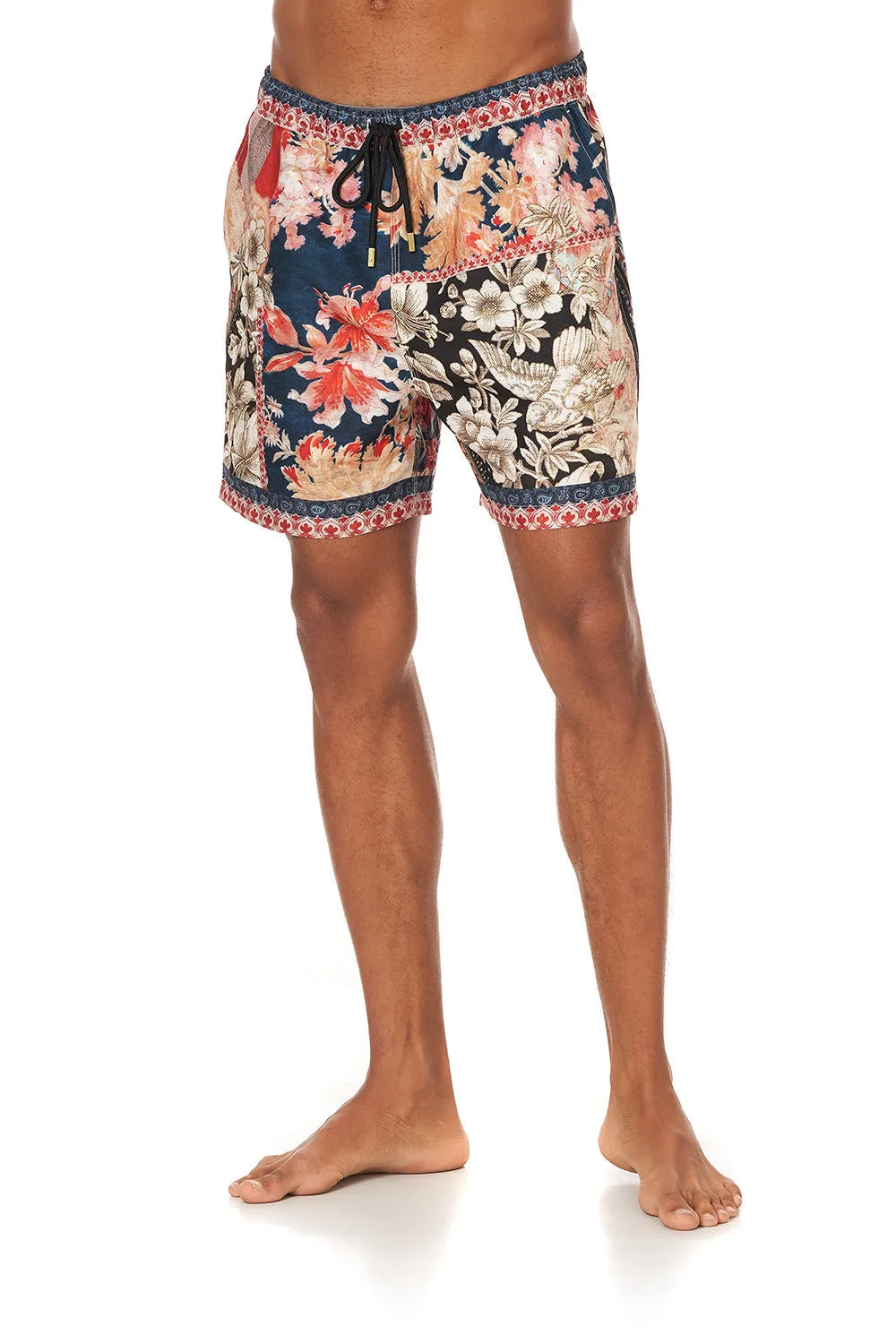 ELASTIC WAIST BOARDSHORT MEADOW HE WROTE