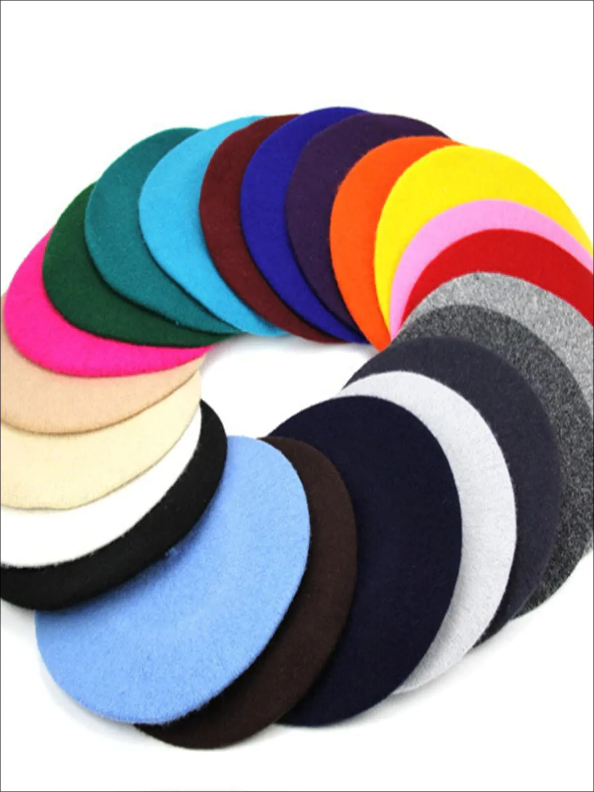 Girls Wool Basic Beret (18 color options)