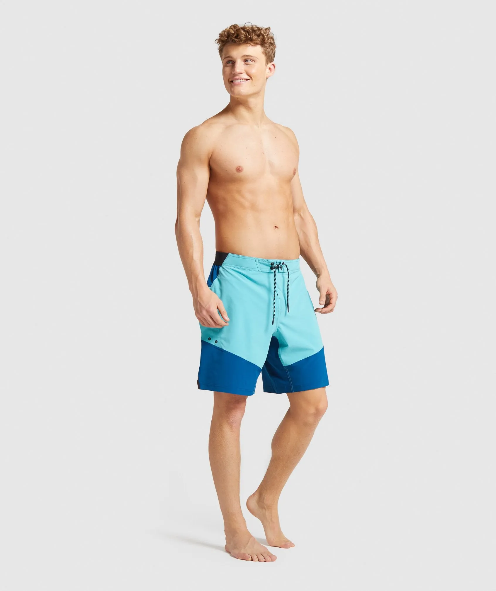 Gymshark Swim Board Shorts - Aqua Green/Petrol Blue