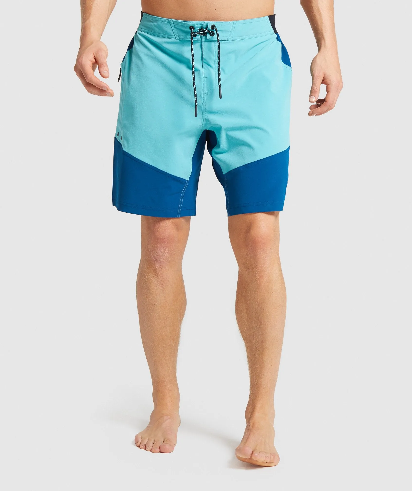 Gymshark Swim Board Shorts - Aqua Green/Petrol Blue