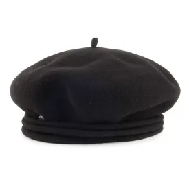 Héritage par Laulhère Hats Chopin Merino Wool Beret - Black