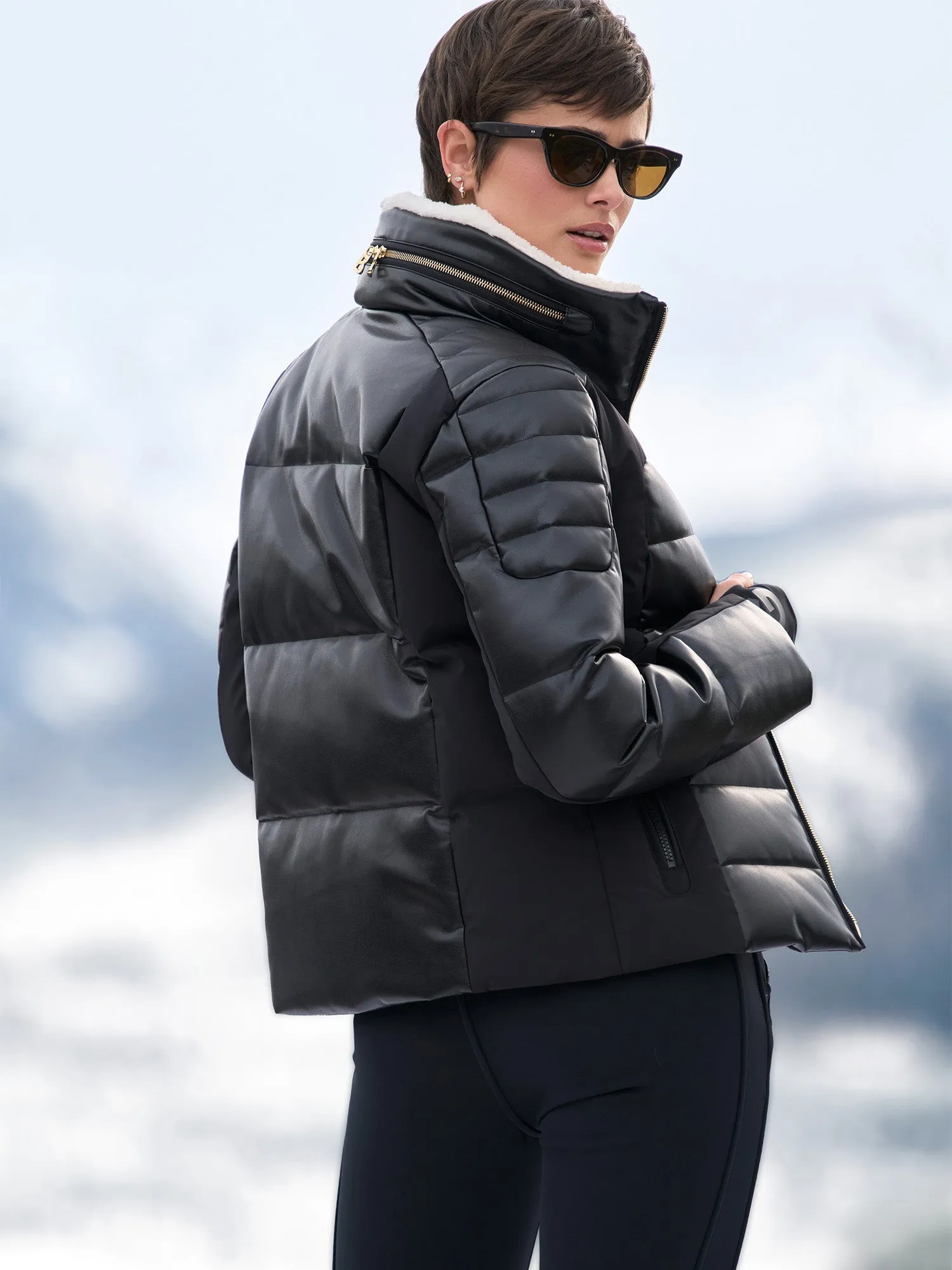 Ilana Sport Leather Ski Jacket