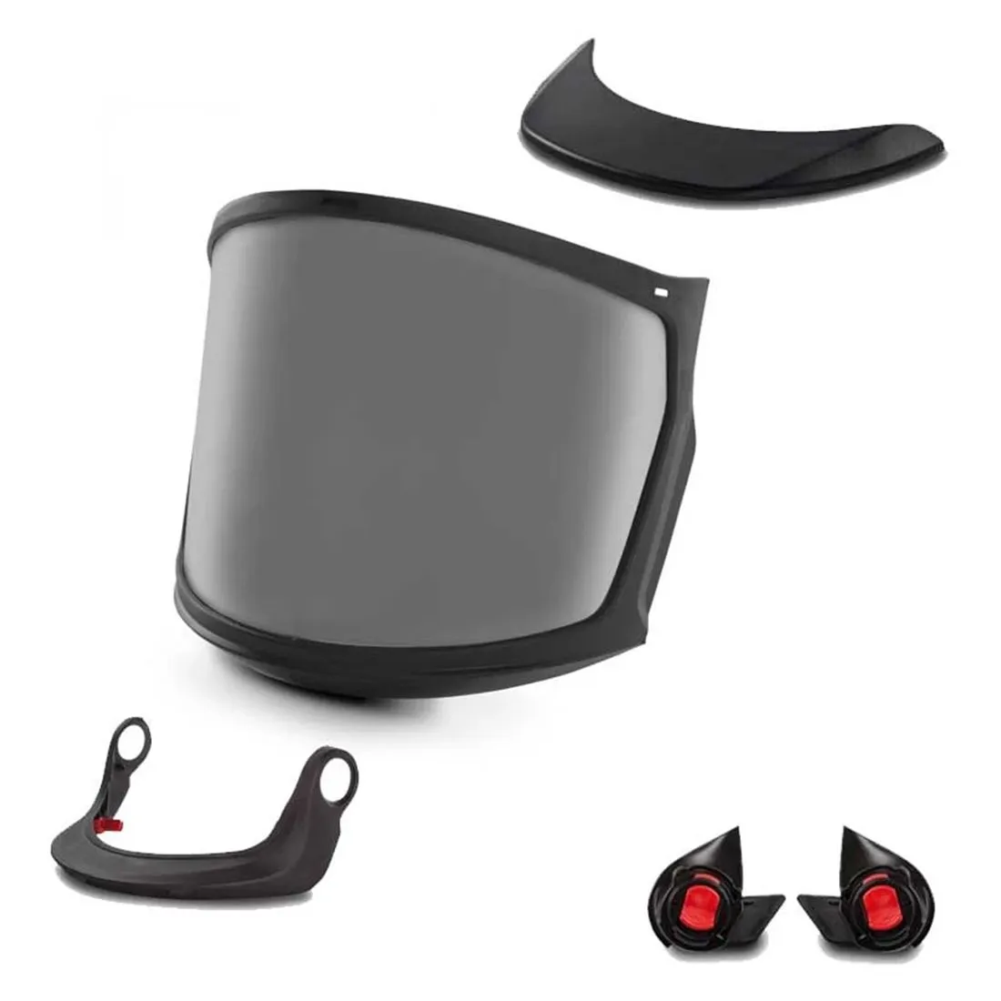 Kask WKI00010.510 Zenith Smoke Full Visor Kit (Zen FF visor   adapters    carrier  peak)