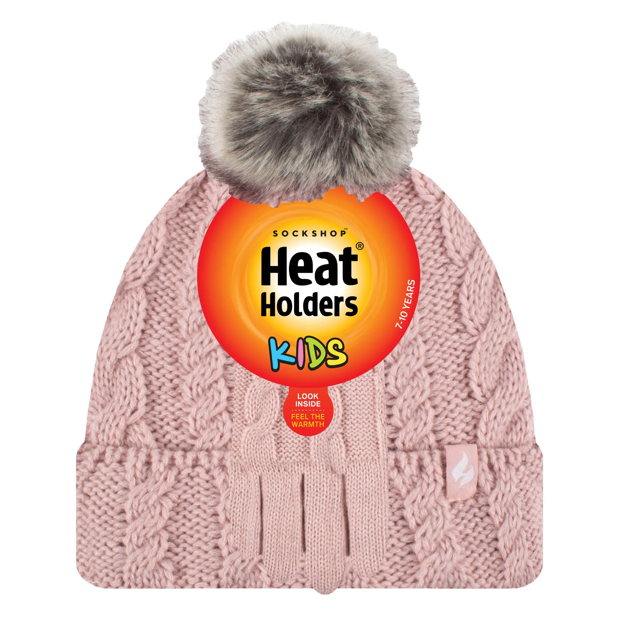 Kids Glacier Peak Hat & Gloves - Dusky Pink