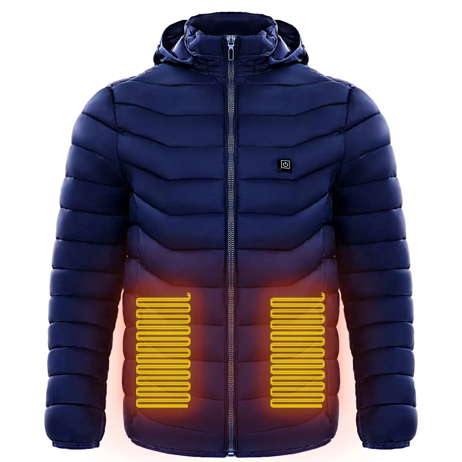 Men's Heated Ski Puffer Jacket with Hood