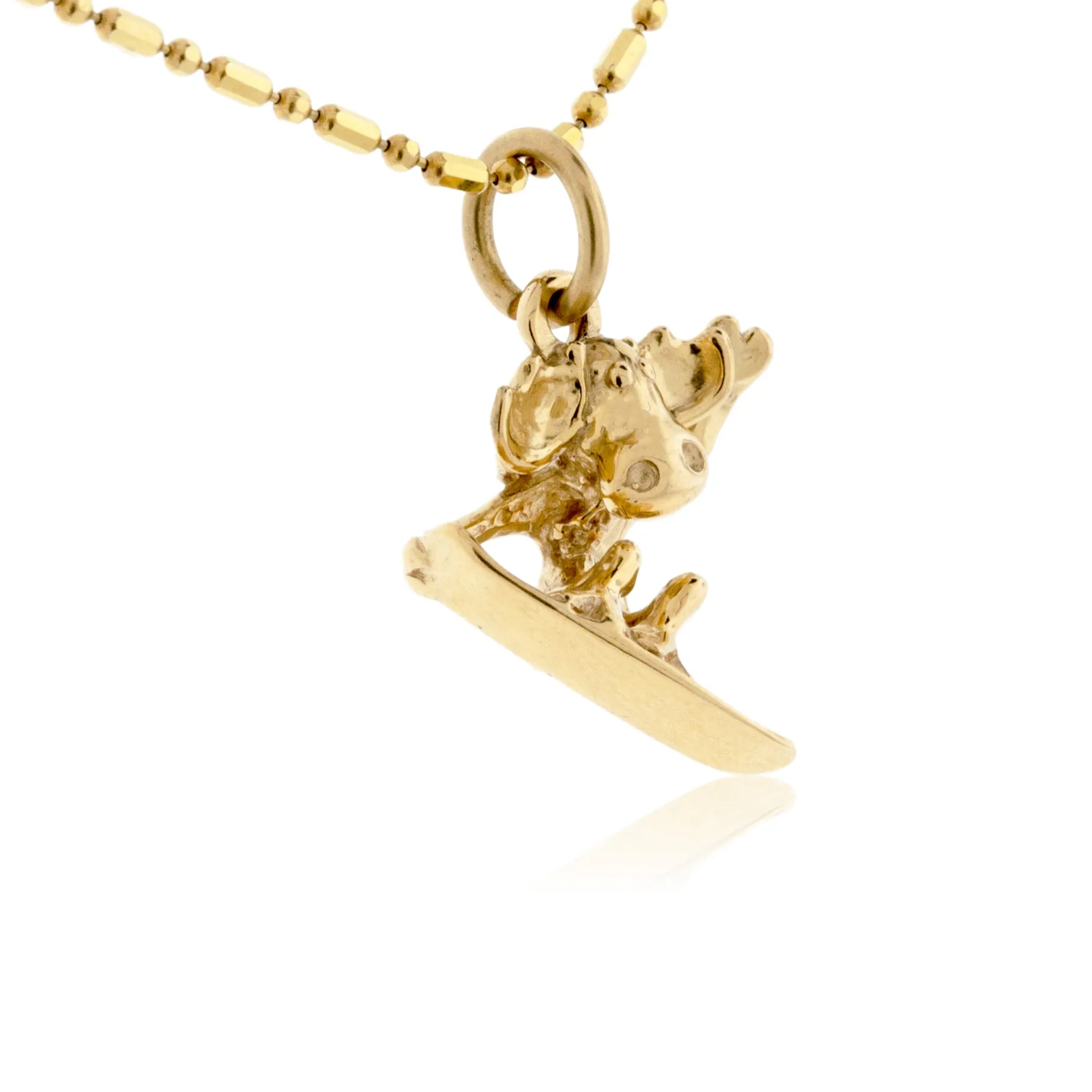 Moose Snowboarding Charm