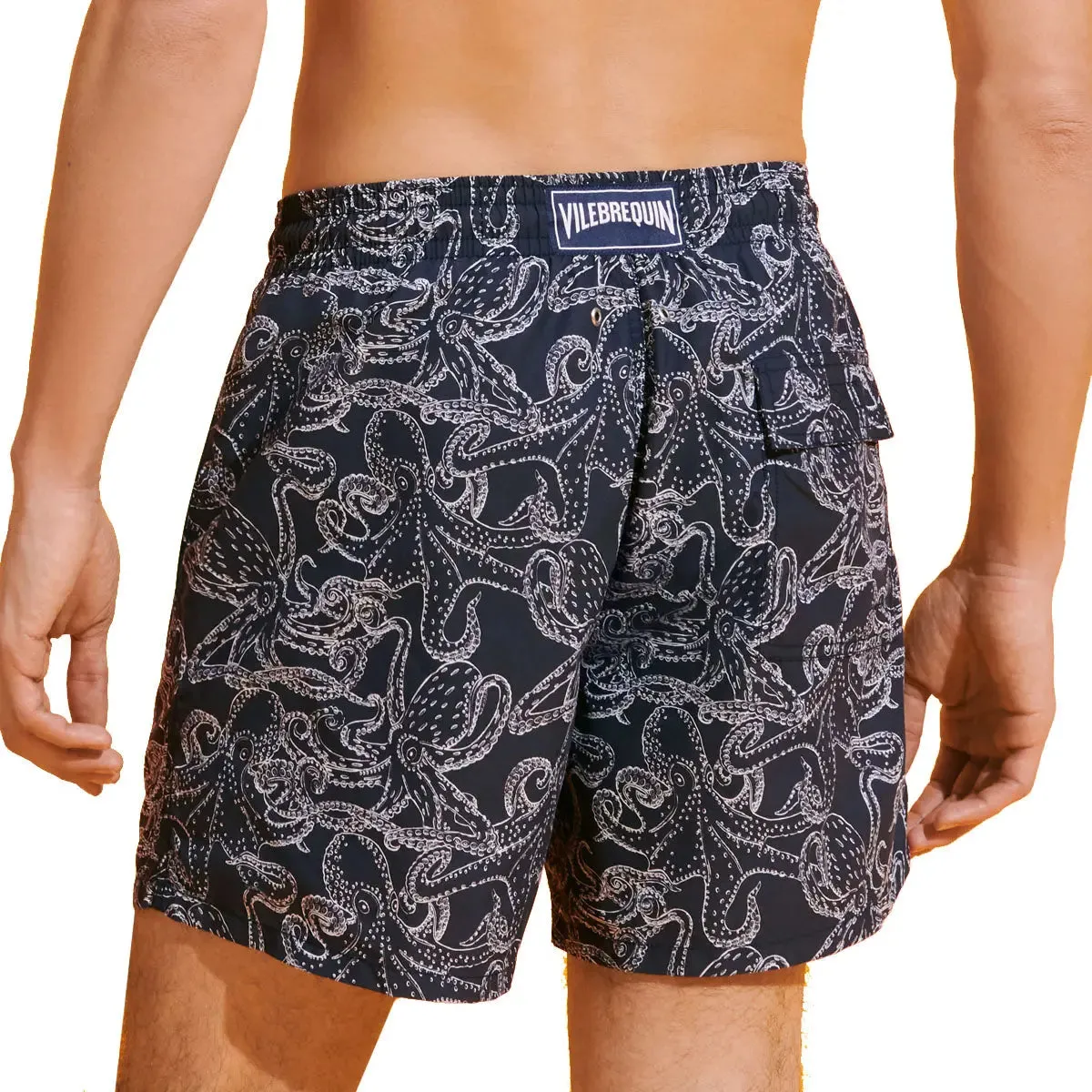 Navy ‘Poulpes Bicolores’ Moorea Swim Shorts