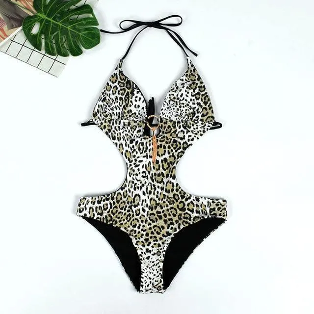 One-Piece Swimsuit, Floral Monokini Swimsuit