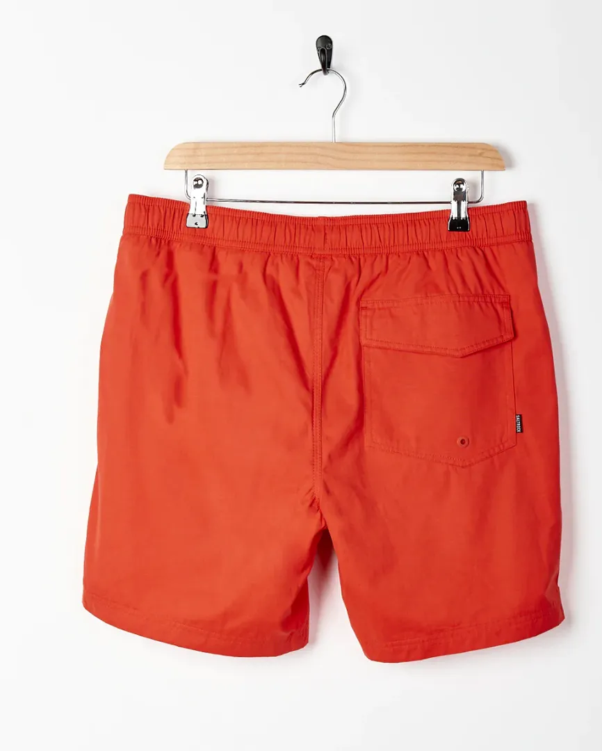 Saltrock Lee - Mens Sueded Volley Swimshort - Red