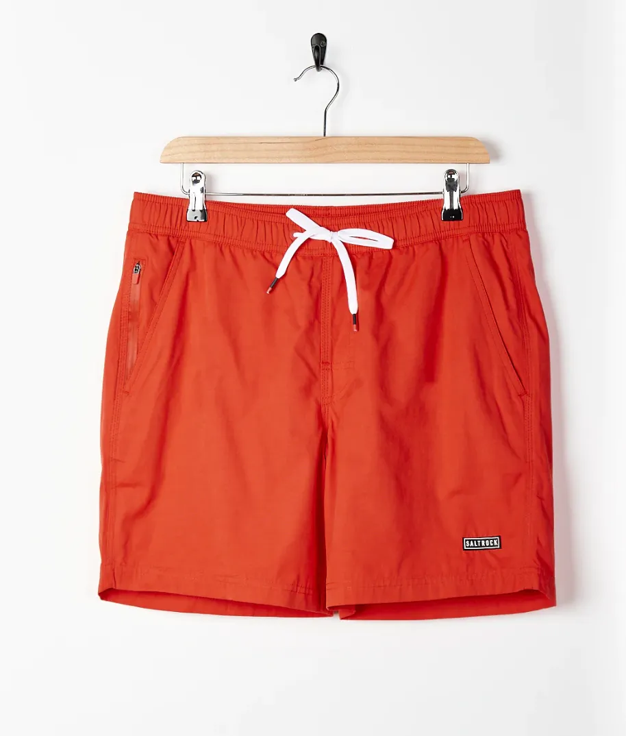 Saltrock Lee - Mens Sueded Volley Swimshort - Red