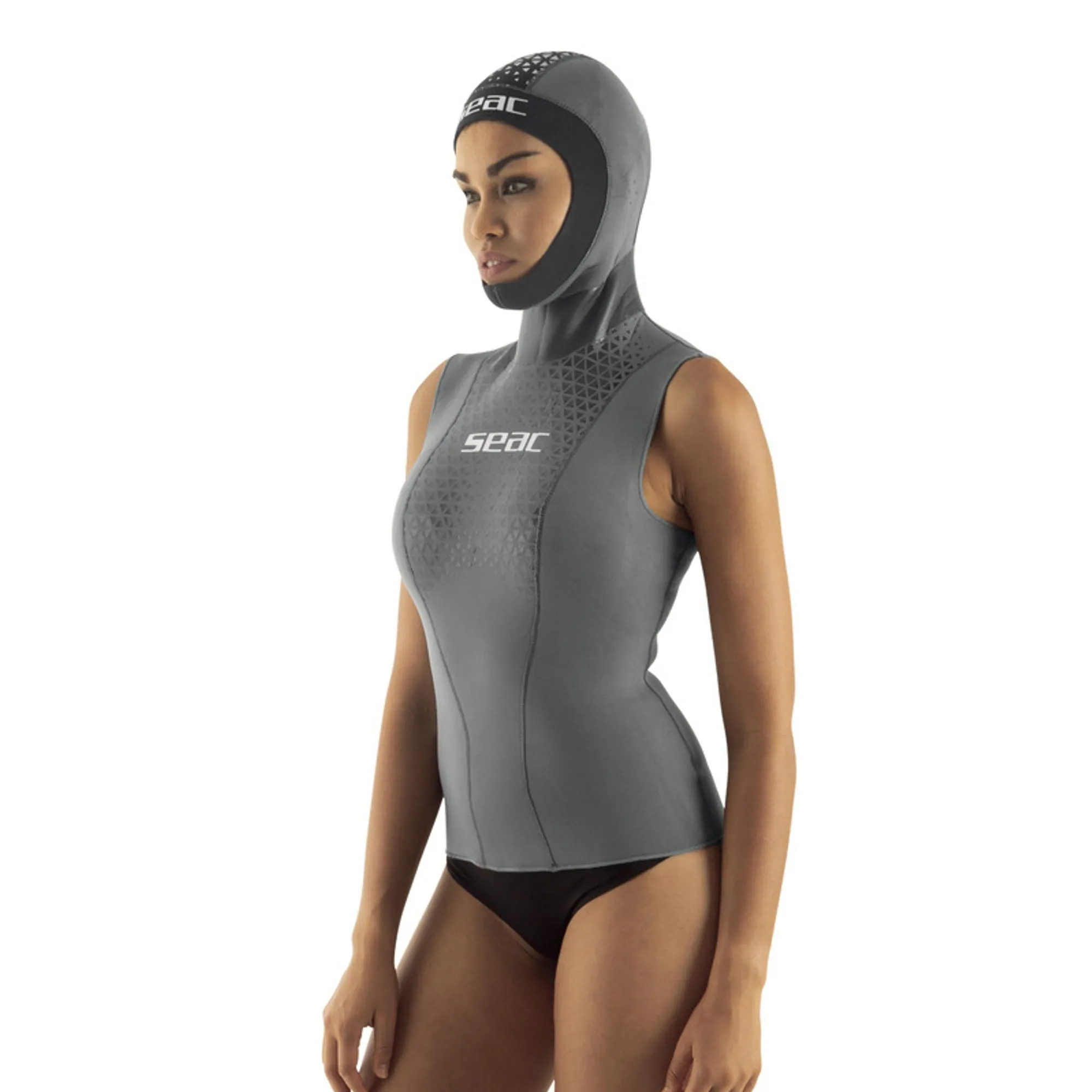 Seac Hoody Lady 2.5mm Neoprene Undervest with Hood for Diving Comfort and Warmth