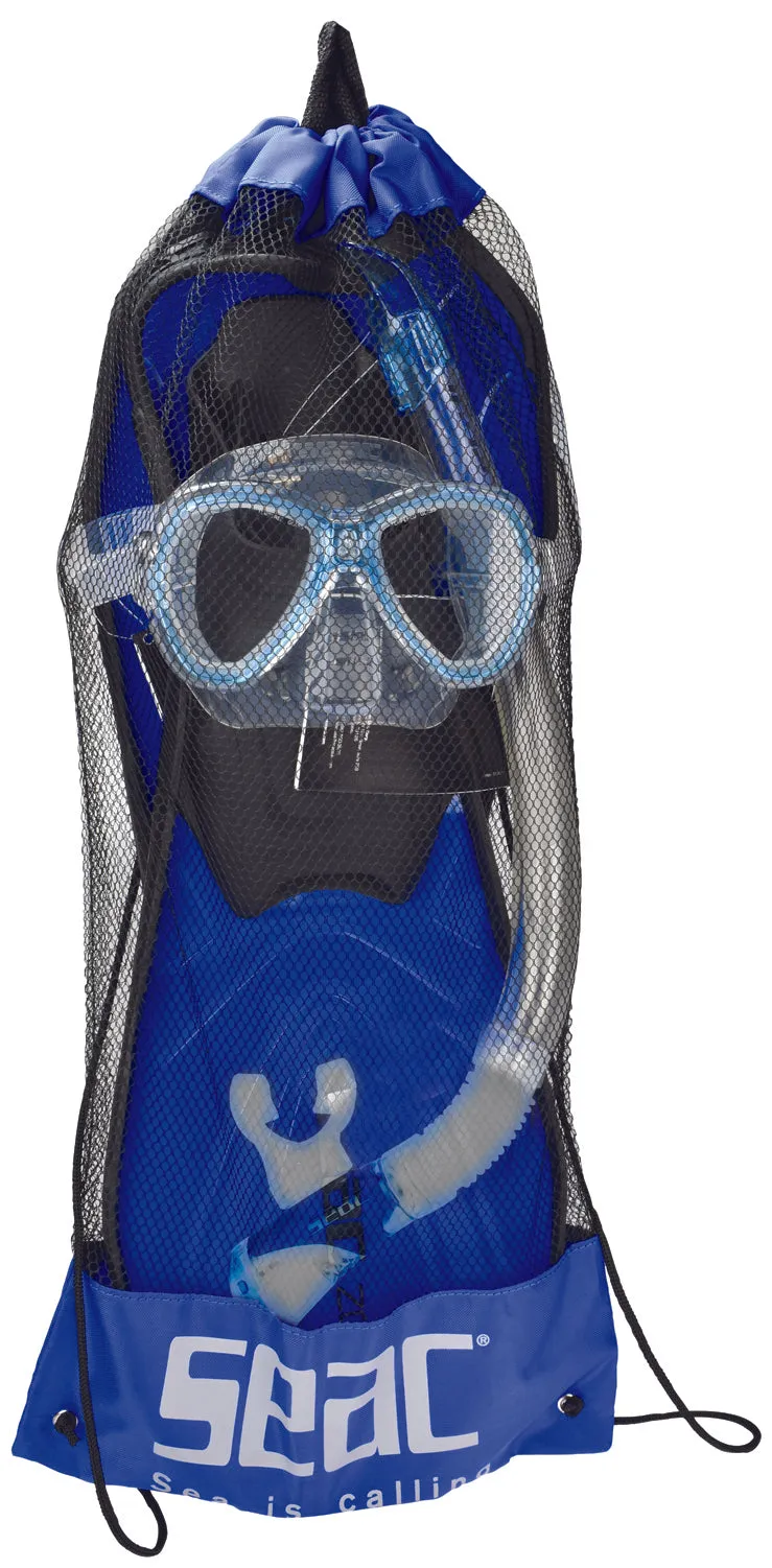 SEAC Zoom Snorkeling Set Includes Fins Mask Snorkel w/ Gear Bag