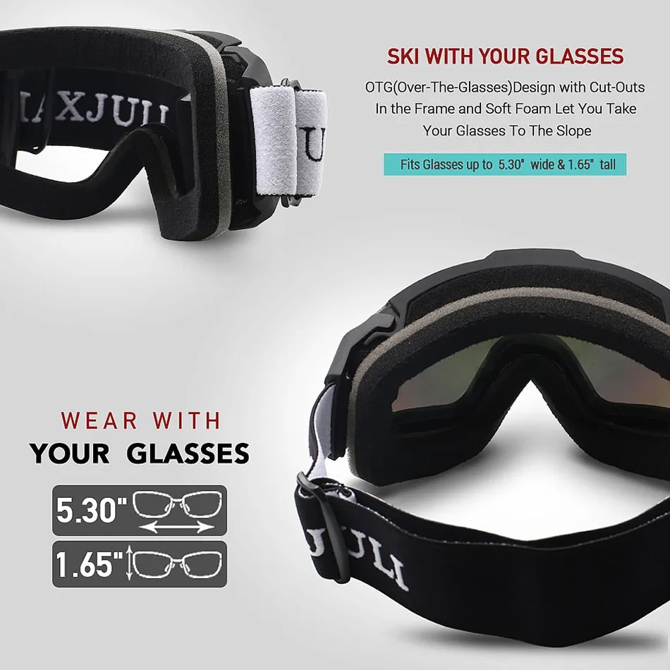 Ski Goggles Anti-Fog Snowboard Skate Spherical Lens