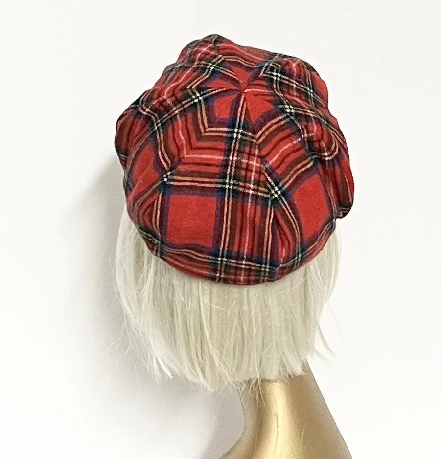 Tartan Plaid Beret Hat