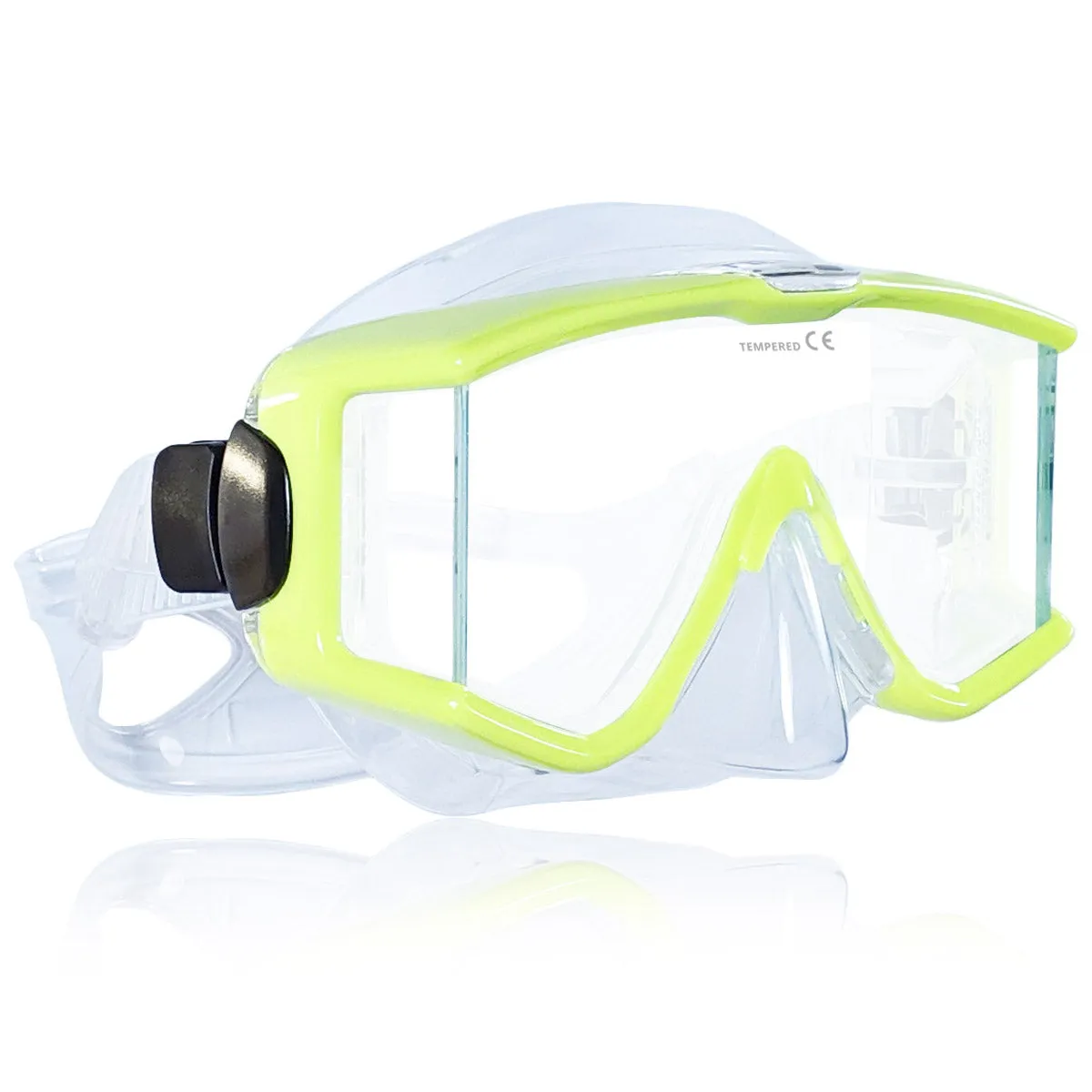 Tilos Panoramic Tru-View 3 Lens Mask for Scuba and Snorkeling