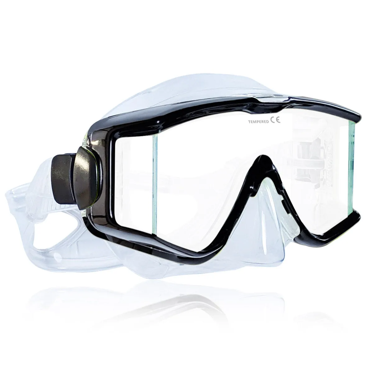 Tilos Panoramic Tru-View 3 Lens Mask for Scuba and Snorkeling