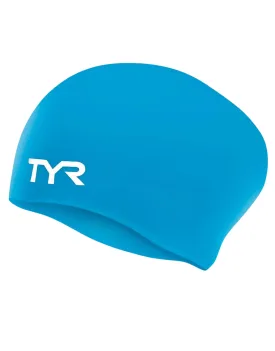 TYR Junior Long Hair Wrinkle Free Swim Cap