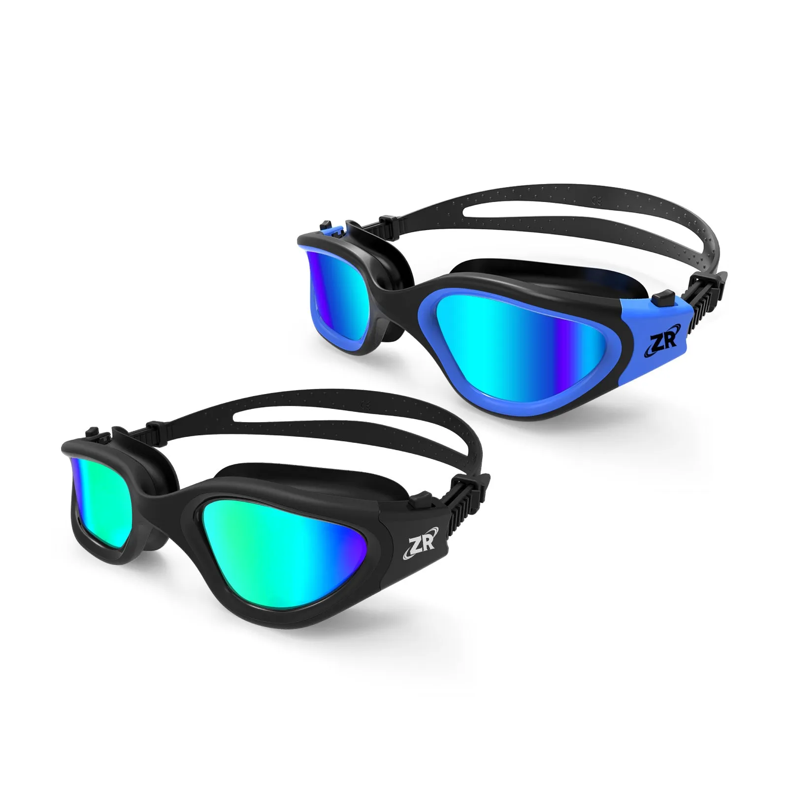 ZIONOR® 2 Packs G1 Polarzied Swim Goggles Anti-fog UV Protection for Men Women